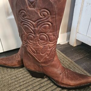 Penny Loves Kenny Brown Western Heeled Boots